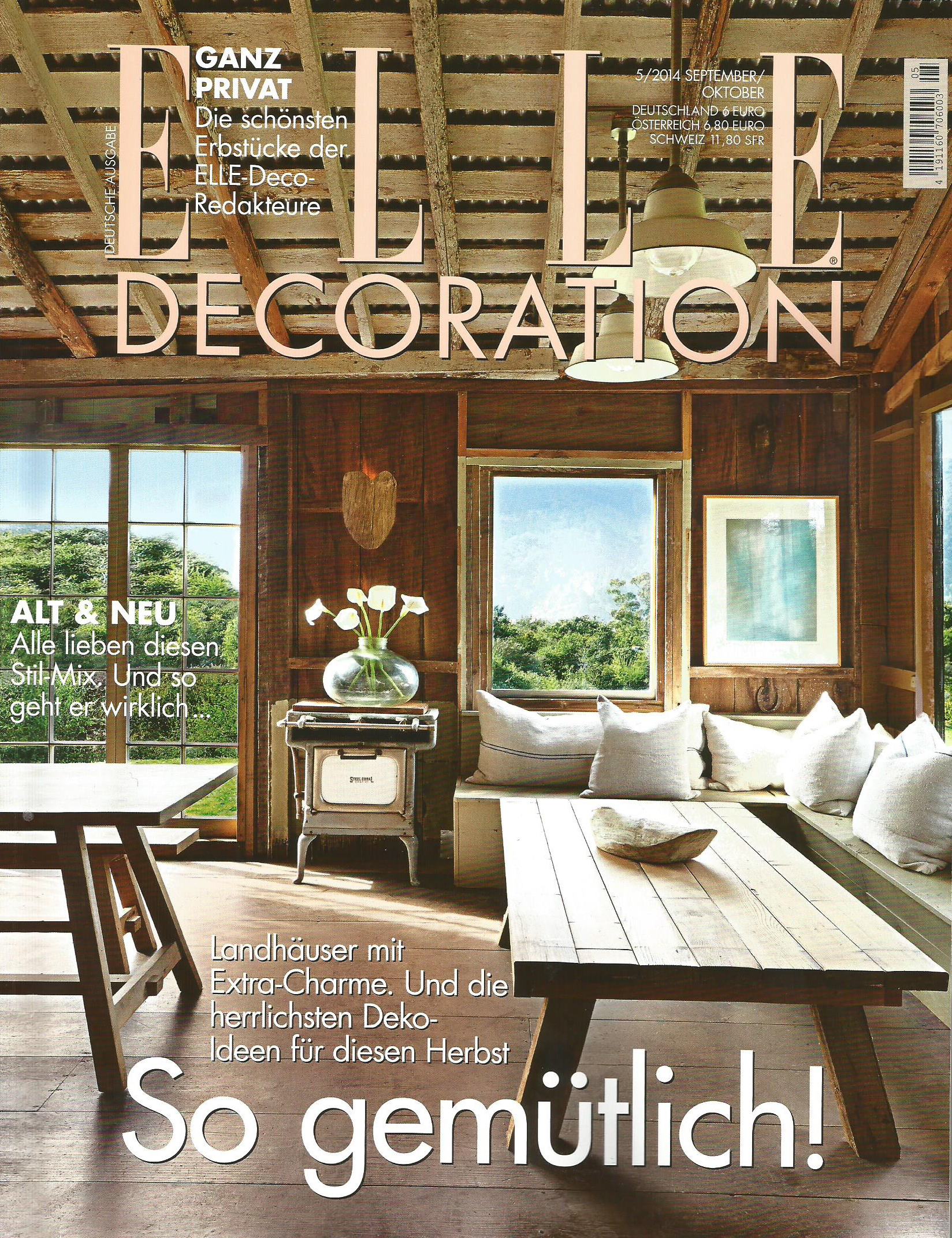 Elle Decoration, Germany, September/October 2014 - Press - Henge